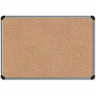 Cork Board with Aluminum Frame, 36 x 24, Tan Surface