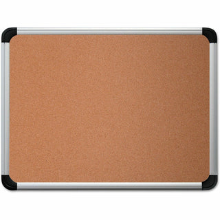 Cork Board with Aluminum Frame, 36 x 24, Tan Surface