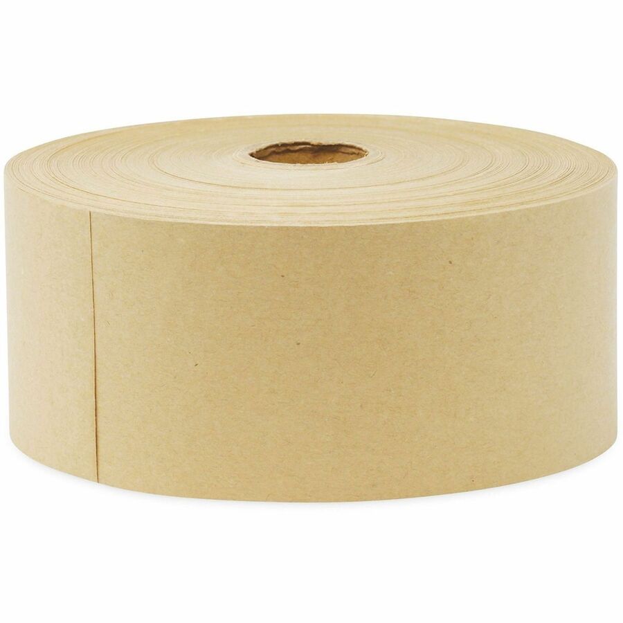 Gummed Kraft Sealing Tape, 3" Core, 3" x 600 ft, Brown, 10/Carton