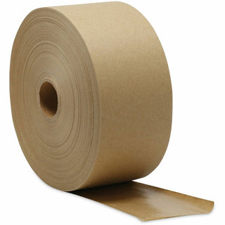 Gummed Kraft Sealing Tape, 3" Core, 3" x 600 ft, Brown, 10/Carton