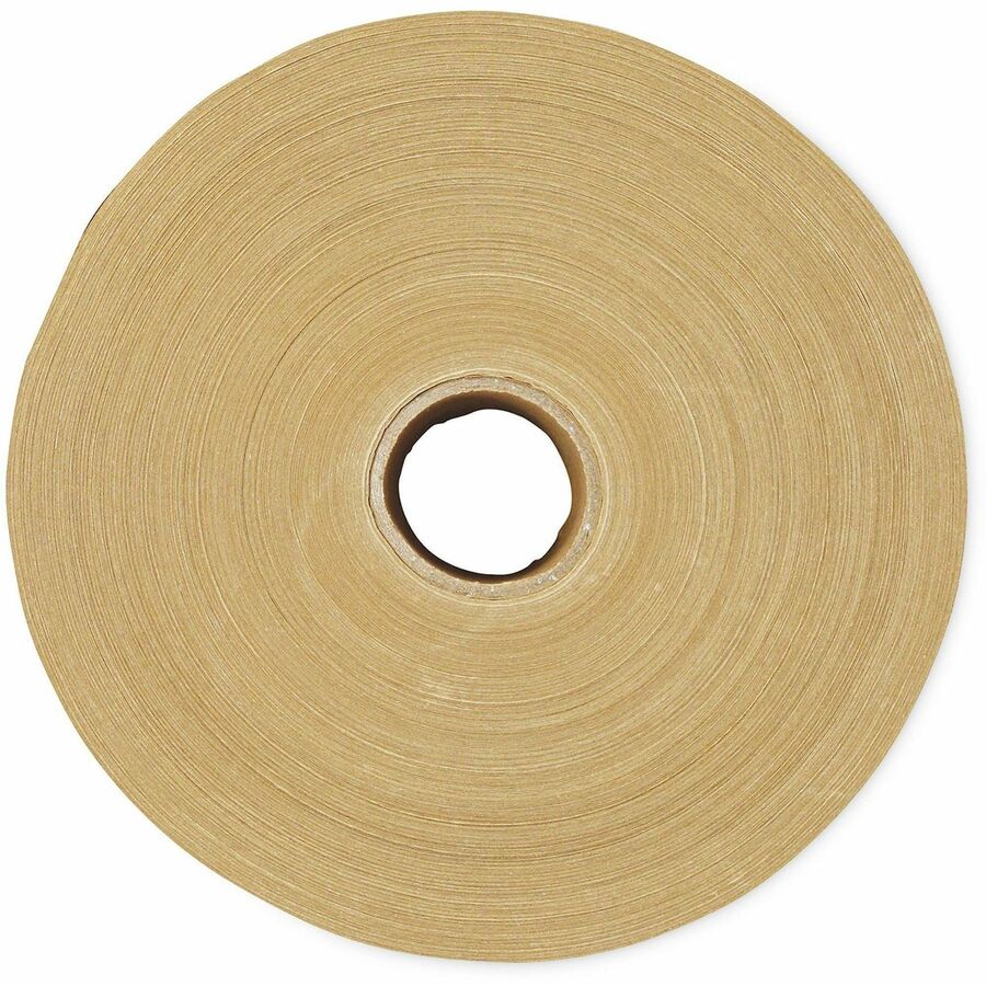 Gummed Kraft Sealing Tape, 3" Core, 3" x 600 ft, Brown, 10/Carton