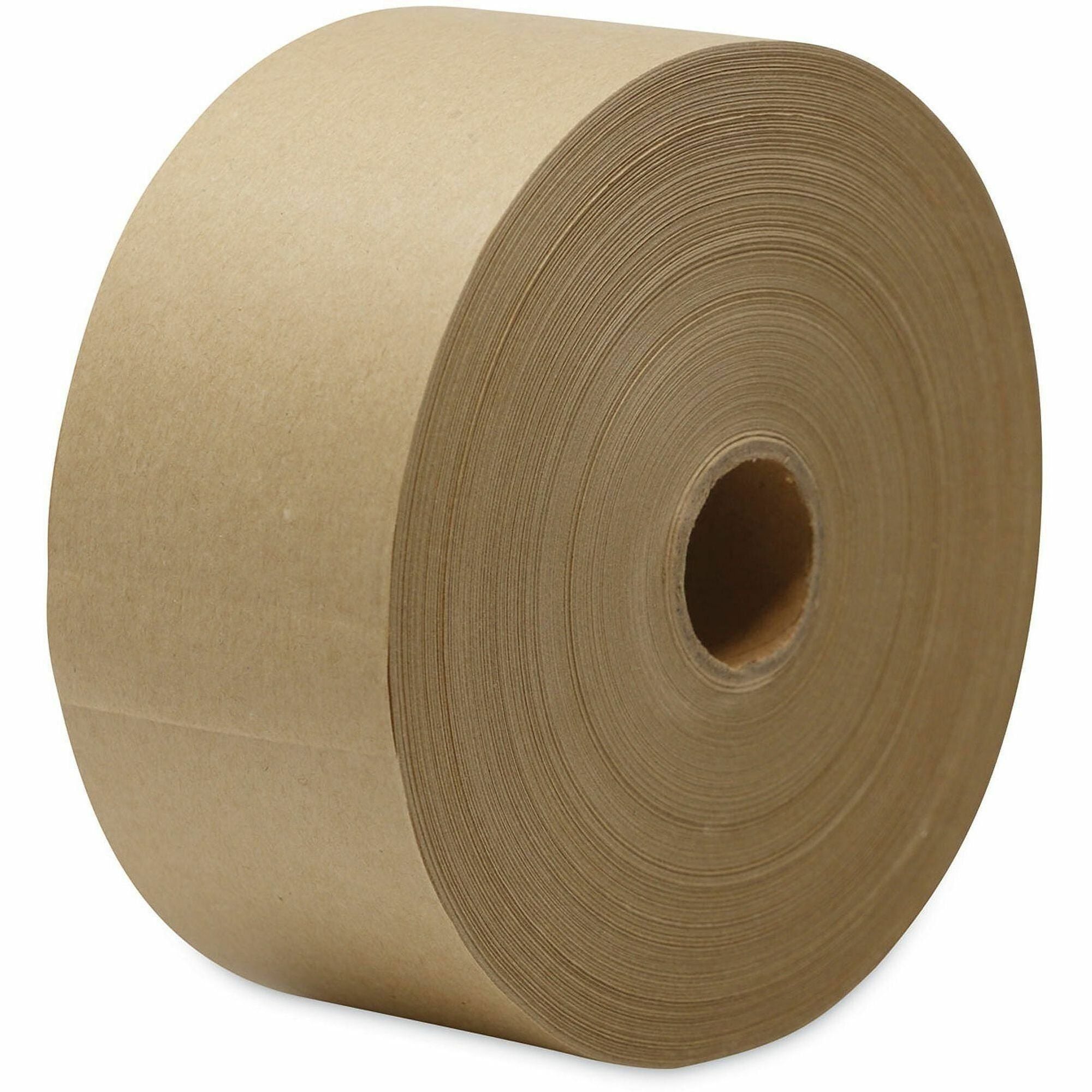Gummed Kraft Sealing Tape, 3" Core, 3" x 600 ft, Brown, 10/Carton
