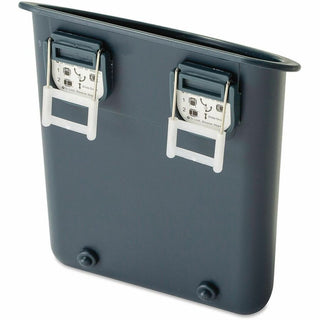 Recycled Plastic Cubicle Pencil Cup, 4.25 x 2.5 x 5, Wall Mount, Charcoal