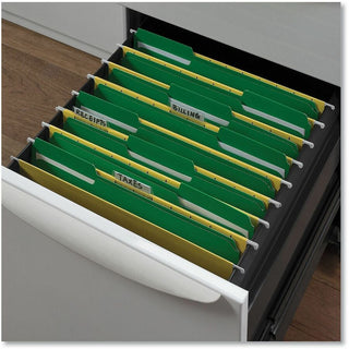 Deluxe Reinforced Top Tab Fastener Folders, 0.75" Expansion, 2 Fasteners, Letter Size, Green Exterior, 50/Box
