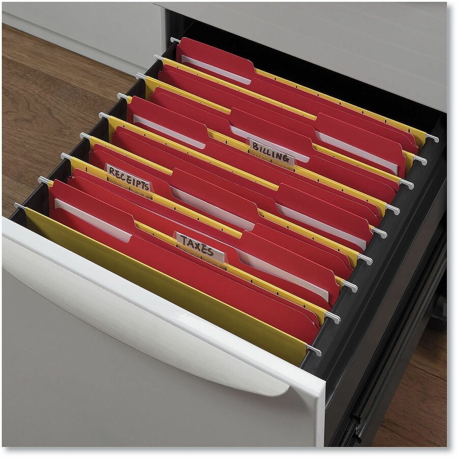 Deluxe Reinforced Top Tab Fastener Folders, 0.75" Expansion, 2 Fasteners, Letter Size, Red Exterior, 50/Box