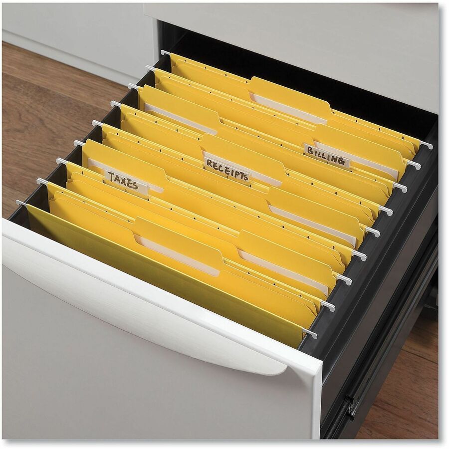 Deluxe Reinforced Top Tab Fastener Folders, 0.75" Expansion, 2 Fasteners, Letter Size, Yellow Exterior, 50/Box