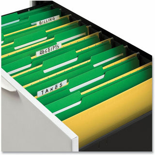 Deluxe Reinforced Top Tab Fastener Folders, 0.75" Expansion, 2 Fasteners, Legal Size, Green Exterior, 50/Box