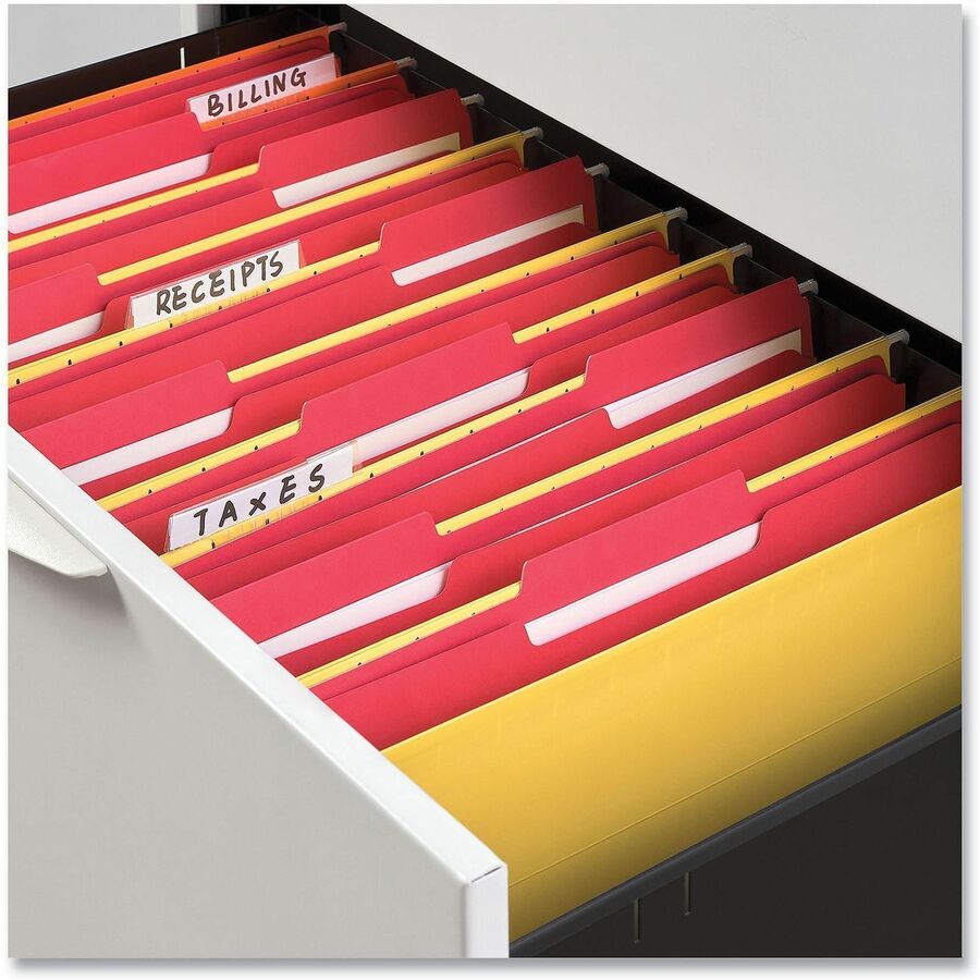 Deluxe Reinforced Top Tab Fastener Folders, 0.75" Expansion, 2 Fasteners, Legal Size, Red Exterior, 50/Box