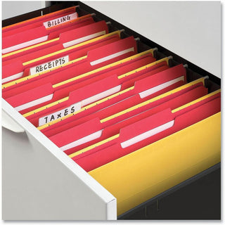 Deluxe Reinforced Top Tab Fastener Folders, 0.75" Expansion, 2 Fasteners, Legal Size, Red Exterior, 50/Box