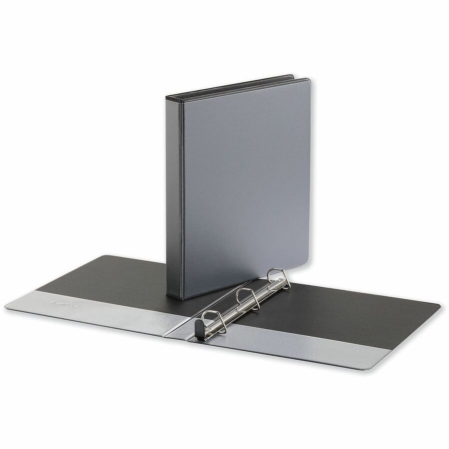 Deluxe Easy-to-Open D-Ring View Binder, 3 Rings, 1" Capacity, 11 x 8.5, Black