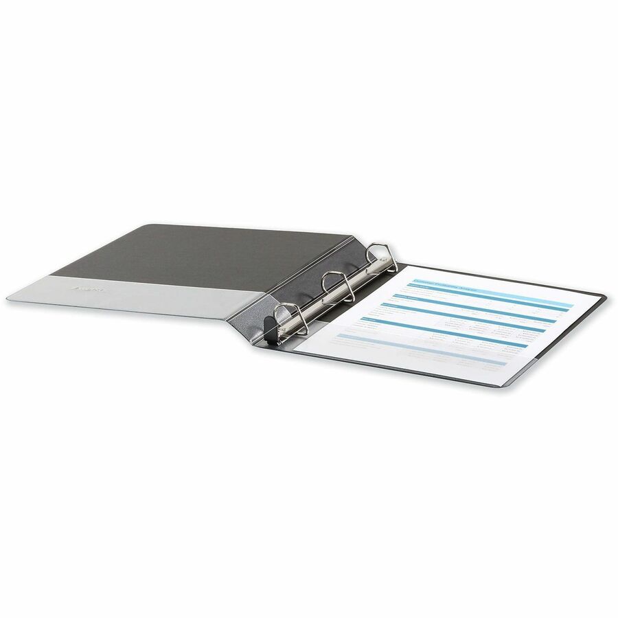 Deluxe Easy-to-Open D-Ring View Binder, 3 Rings, 1" Capacity, 11 x 8.5, Black