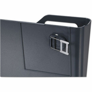 Recycled Plastic Cubicle Single File Pocket, Cubicle Pins Mount, 13.5 x 3 x 7, Charcoal
