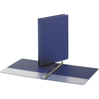 Economy Non-View Round Ring Binder, 3 Rings, 0.5" Capacity, 11 x 8.5, Royal Blue