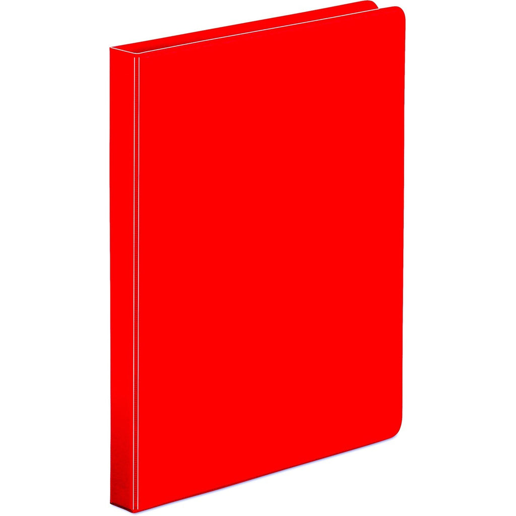 Economy Non-View Round Ring Binder, 3 Rings, 0.5" Capacity, 11 x 8.5, Red