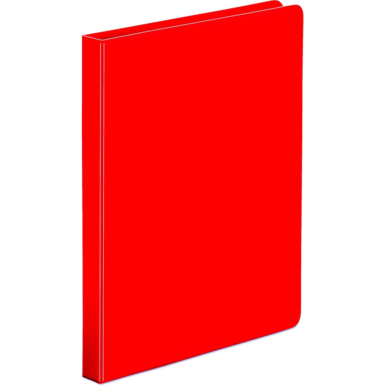 Economy Non-View Round Ring Binder, 3 Rings, 0.5" Capacity, 11 x 8.5, Red
