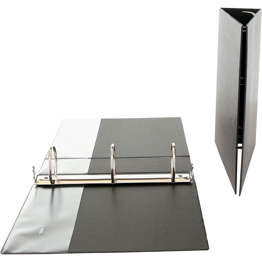 Economy Non-View Round Ring Binder, 3 Rings, 3" Capacity, 11 x 8.5, Black