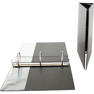 Economy Non-View Round Ring Binder, 3 Rings, 3" Capacity, 11 x 8.5, Black