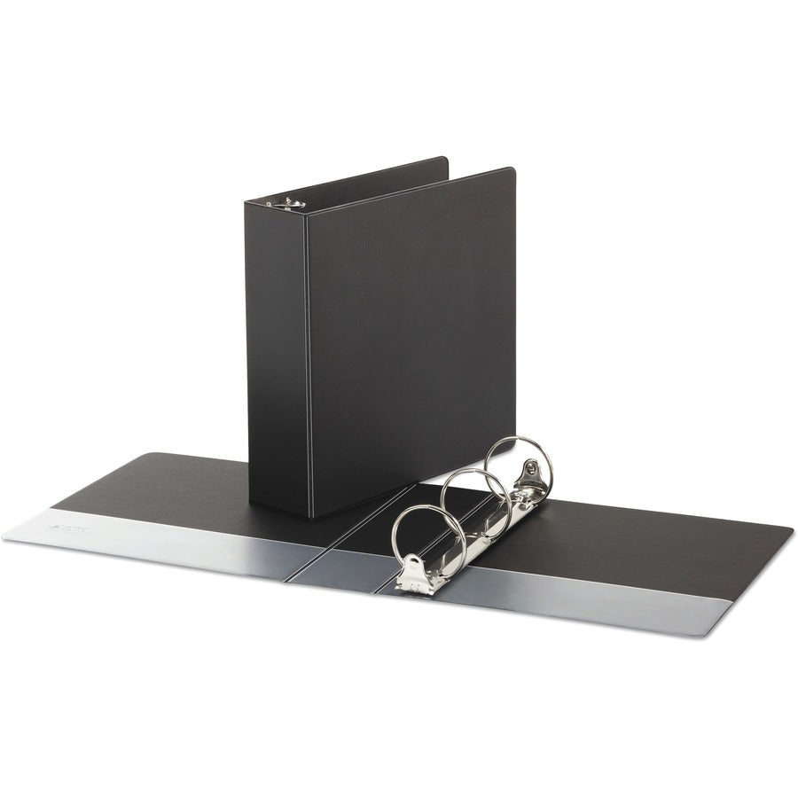 Economy Non-View Round Ring Binder, 3 Rings, 3" Capacity, 11 x 8.5, Black