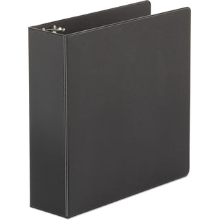Economy Non-View Round Ring Binder, 3 Rings, 3" Capacity, 11 x 8.5, Black