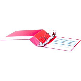 Economy Non-View Round Ring Binder, 3 Rings, 3" Capacity, 11 x 8.5, Red