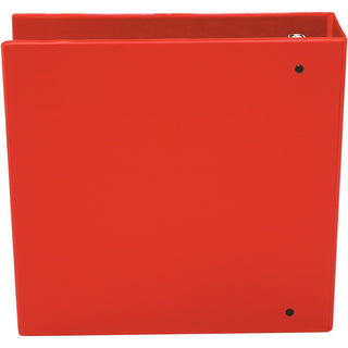 Economy Non-View Round Ring Binder, 3 Rings, 3" Capacity, 11 x 8.5, Red