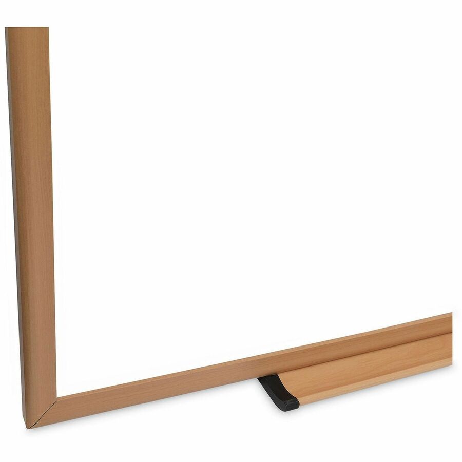 Deluxe Melamine Dry Erase Board, 48 x 36, Melamine White Surface, Oak Fiberboard Frame