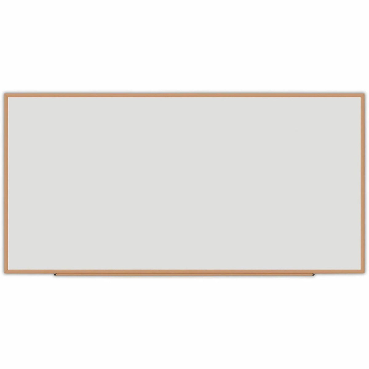 Deluxe Melamine Dry Erase Board, 96 x 48, Melamine White Surface, Oak Fiberboard Frame