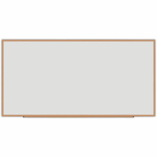 Deluxe Melamine Dry Erase Board, 96 x 48, Melamine White Surface, Oak Fiberboard Frame