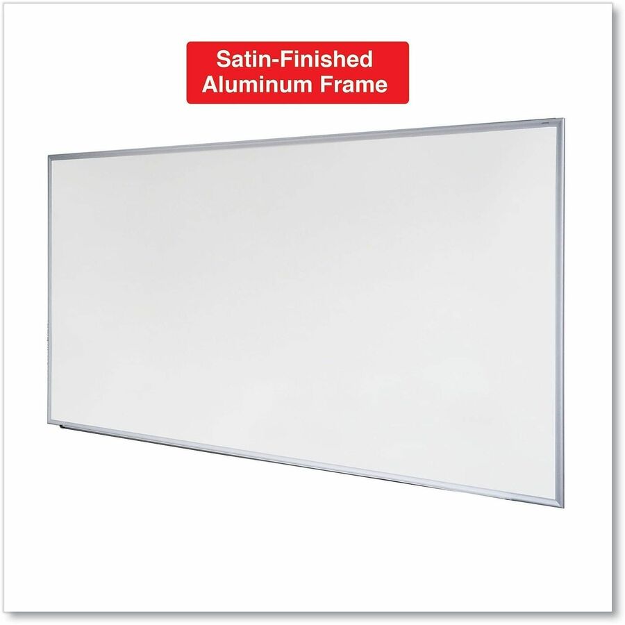 Deluxe Melamine Dry Erase Board, 72 x 48, Melamine White Surface, Silver Anodized Aluminum Frame