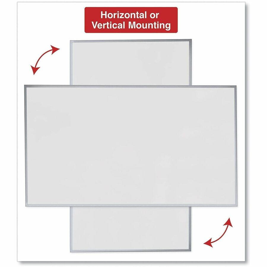 Deluxe Melamine Dry Erase Board, 72 x 48, Melamine White Surface, Silver Anodized Aluminum Frame
