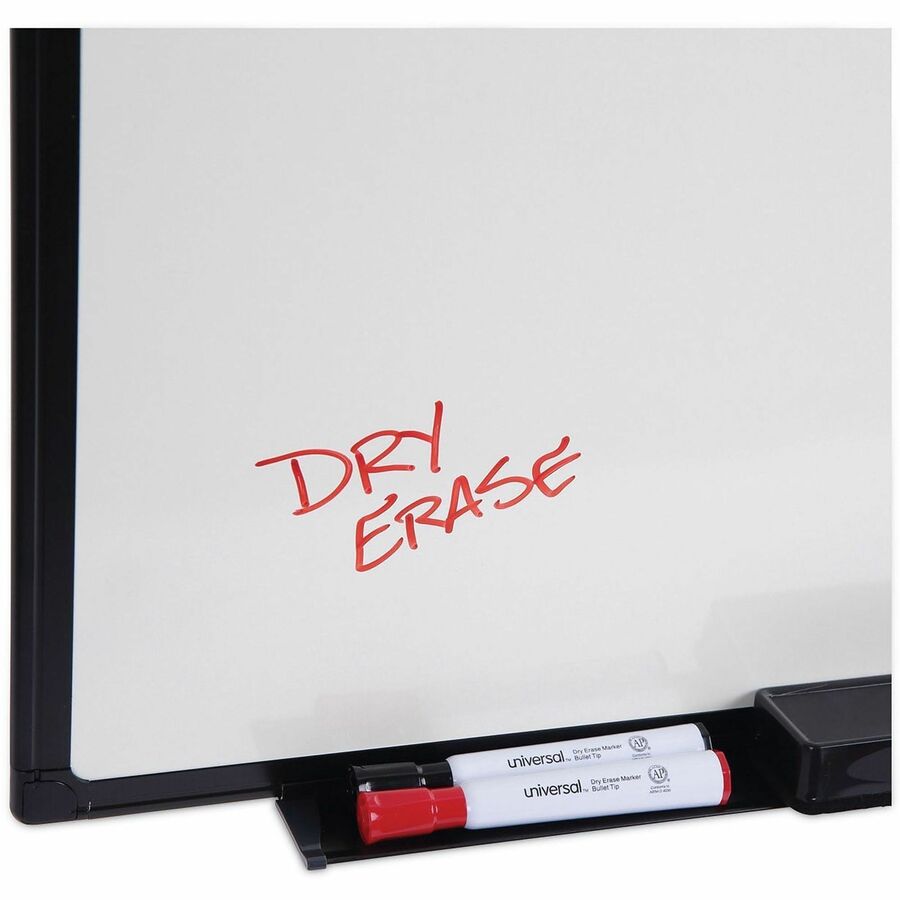 Design Series Deluxe Dry Erase Board, 36 x 24, White Surface, Black Anodized Aluminum Frame