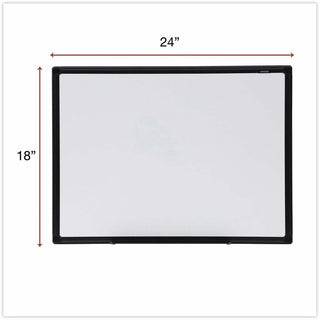Design Series Deluxe Dry Erase Board, 24 x 18, White Surface, Black Anodized Aluminum Frame