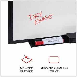 Design Series Deluxe Dry Erase Board, 24 x 18, White Surface, Black Anodized Aluminum Frame