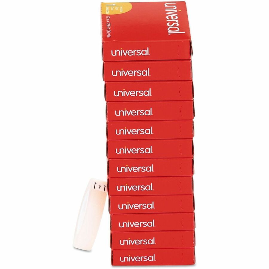 Invisible Tape, 1" Core, 0.5" x 36 yds, Clear, 12/Pack