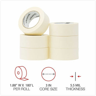 General-Purpose Masking Tape, 3" Core, 48 mm x 54.8 m, Beige, 24/Carton