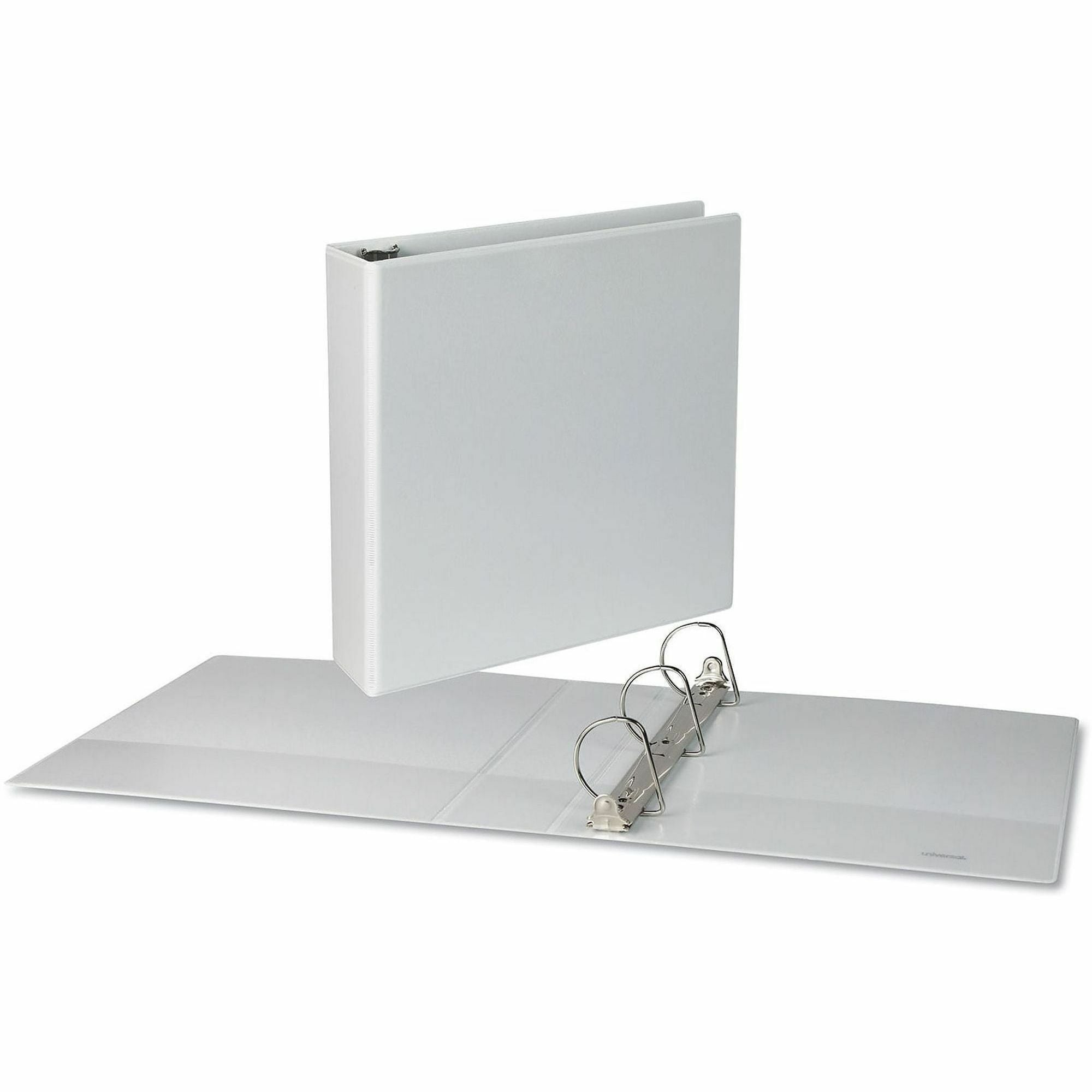 Slant D-Ring View Binder, 3 Rings, 2" Capacity, 11 x 8.5, White, 4/Pack