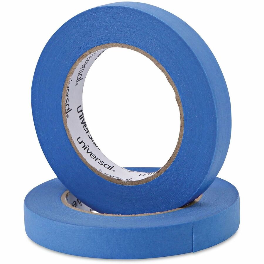 Premium Blue Masking Tape with UV Resistance, 3" Core, 18 mm x 54.8 m, Blue, 2/Pack