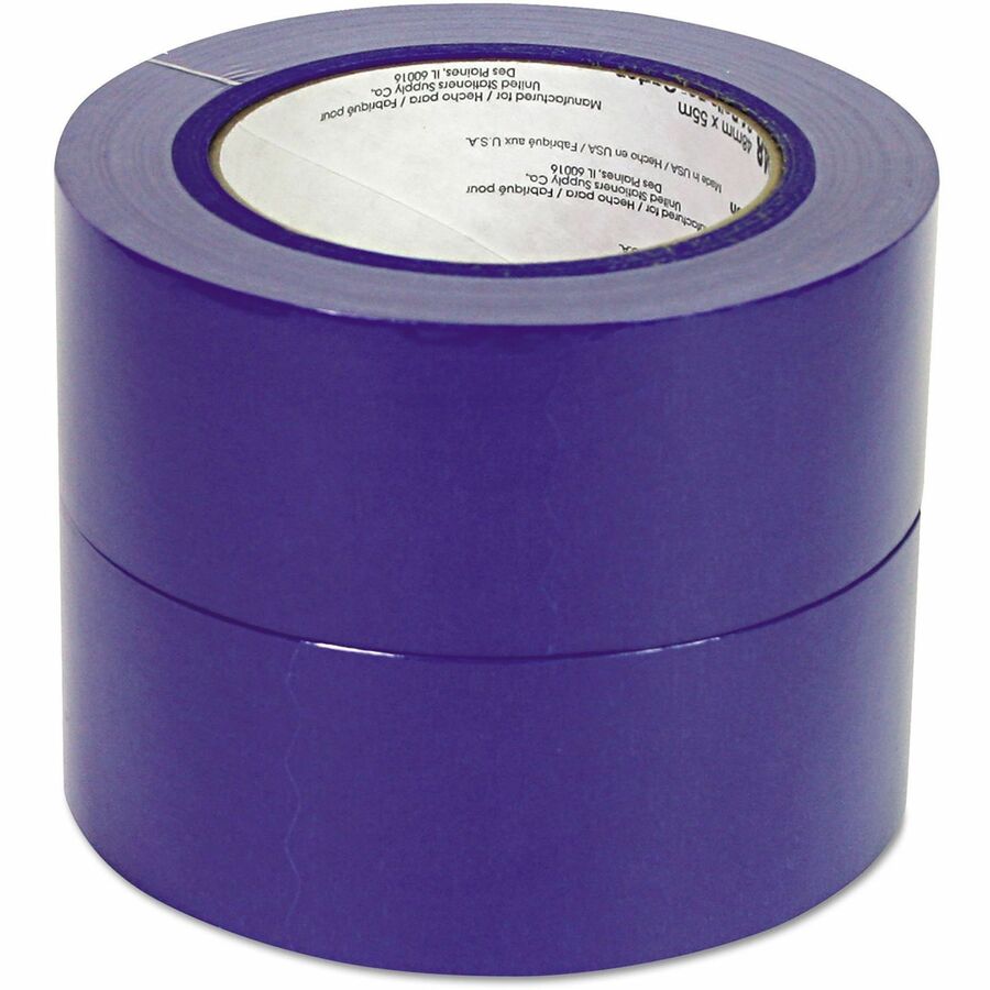 Premium Blue Masking Tape with UV Resistance, 3" Core, 48 mm x 54.8 m, Blue, 2/Pack