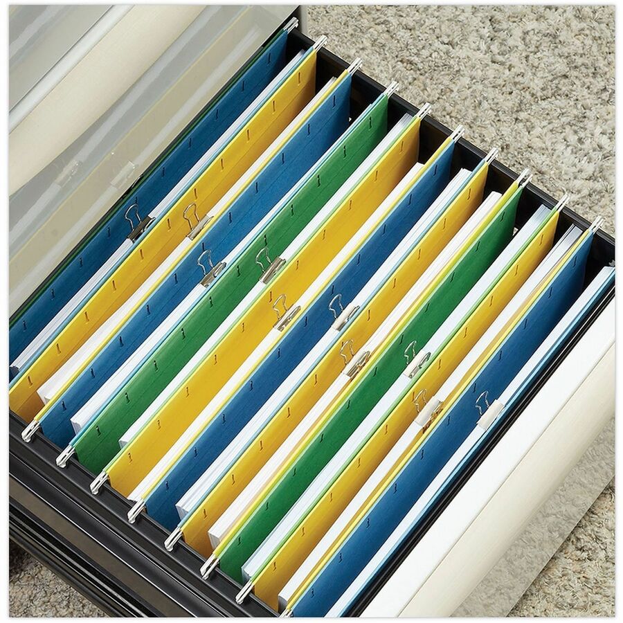 Binder Clips with Storage Tub, Small, Silver, 40/Pack