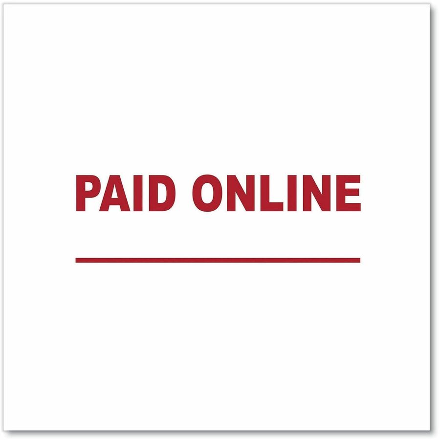 Message Stamp, PAID ONLINE, Pre-Inked One-Color, Red