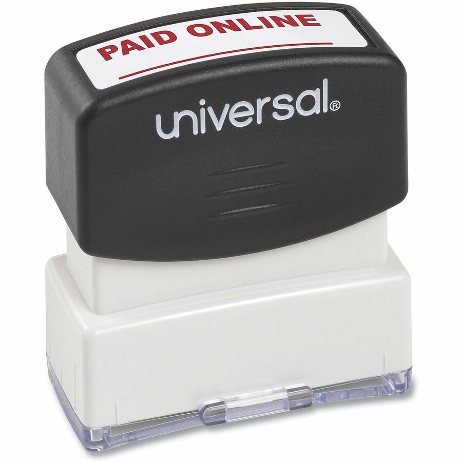 Message Stamp, PAID ONLINE, Pre-Inked One-Color, Red