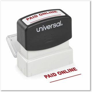 Message Stamp, PAID ONLINE, Pre-Inked One-Color, Red