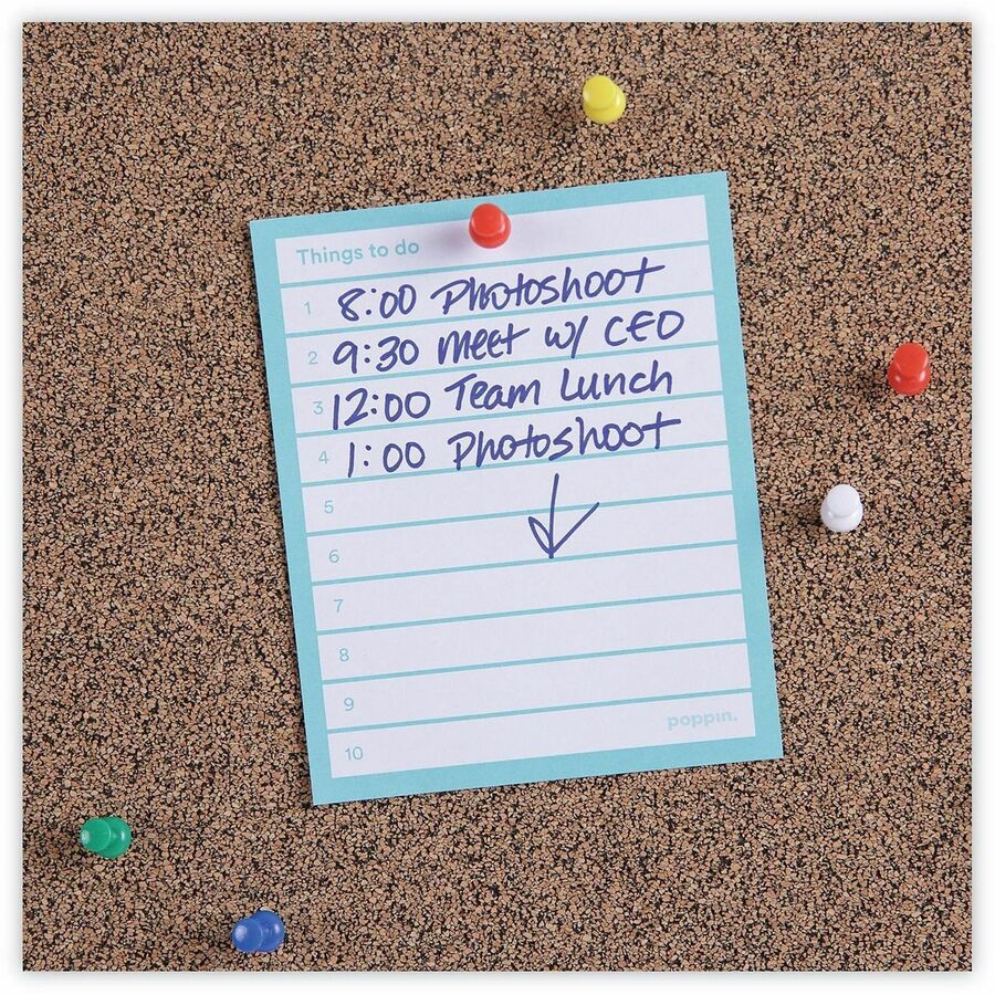 Tech Cork Board, 36 x 24, Brown Surface, Black Plastic Frame