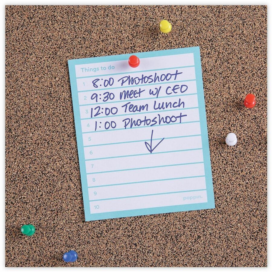 Tech Cork Board, 24 x 18, Brown Surface, Black Aluminum Frame