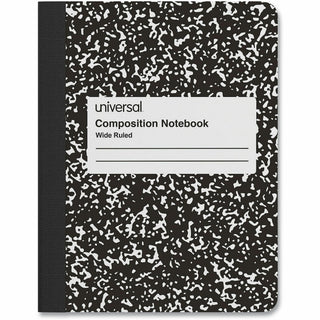Composition Book, Wide/Legal Rule, Black Marble Cover, (100) 9.75 x 7.5 Sheets
