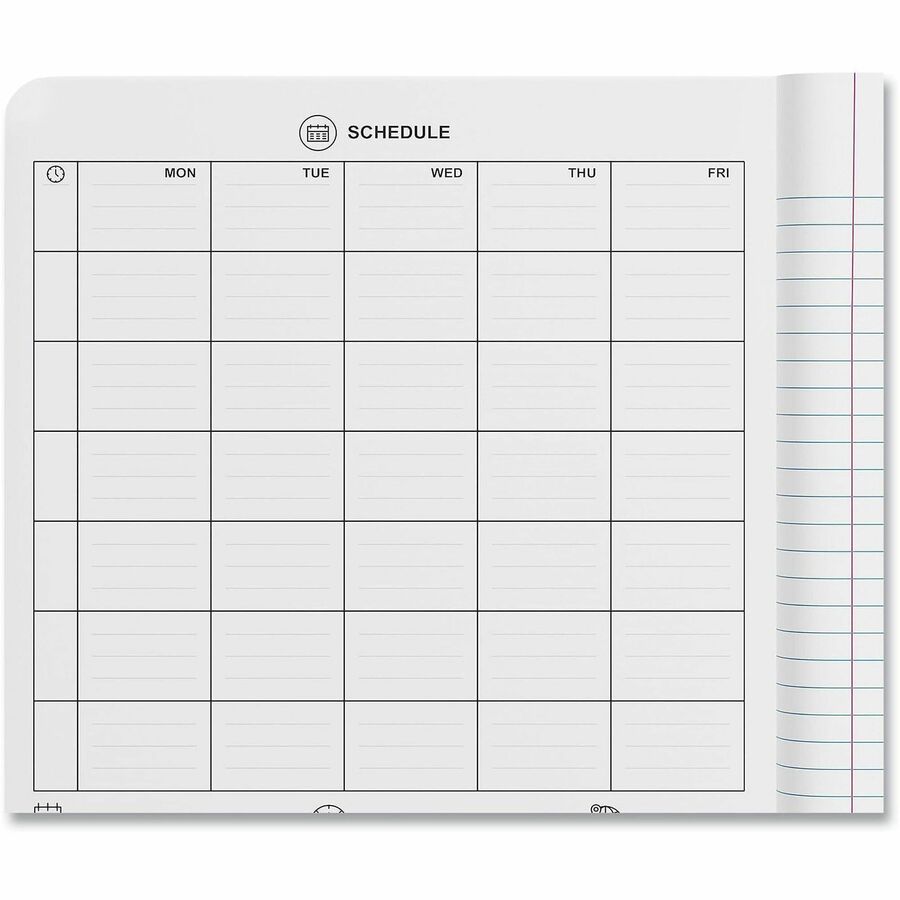 Composition Book, Wide/Legal Rule, Black Marble Cover, (100) 9.75 x 7.5 Sheets