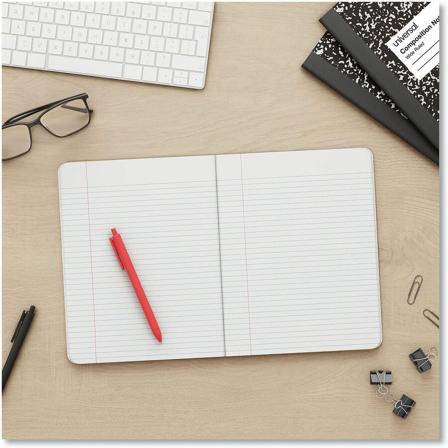 Composition Book, Wide/Legal Rule, Black Marble Cover, (100) 9.75 x 7.5 Sheets