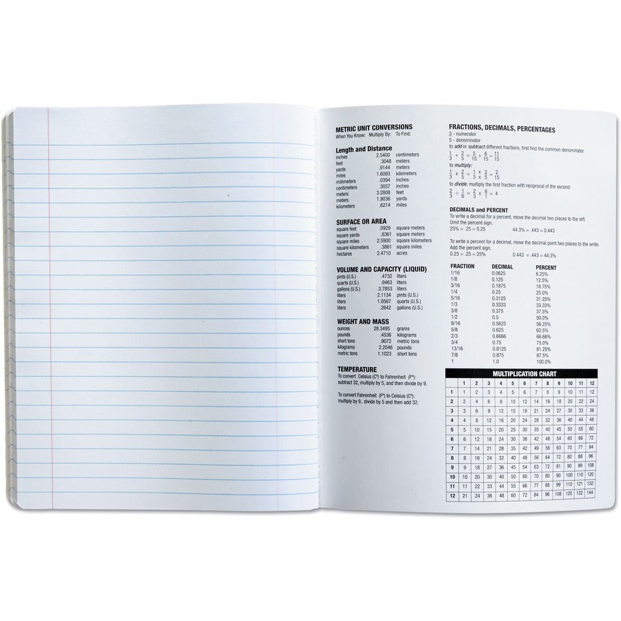 Composition Book, Wide/Legal Rule, Black Marble Cover, (100) 9.75 x 7.5 Sheets
