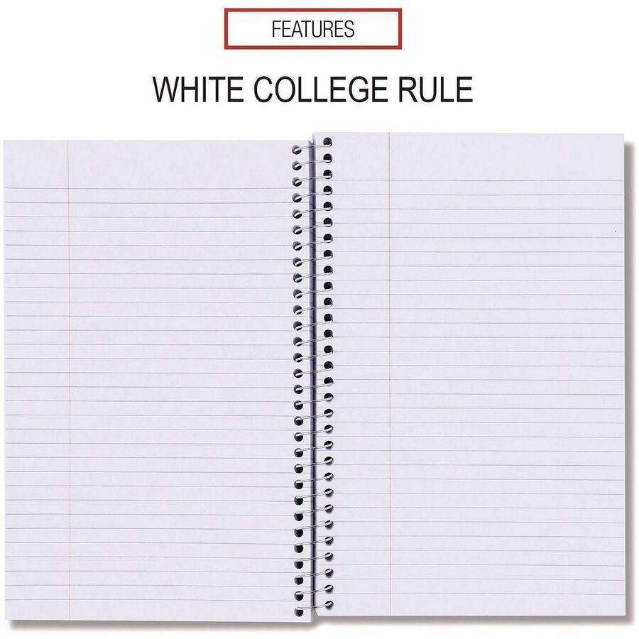 Wirebound Notebook, 3-Subject, Medium/College Rule, Assorted Cover Colors, (120) 9.5 x 6 Sheets, 4/Pack