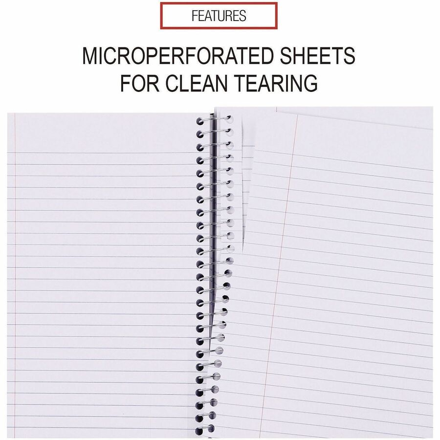 Wirebound Notebook, 3-Subject, Medium/College Rule, Assorted Cover Colors, (120) 9.5 x 6 Sheets, 4/Pack